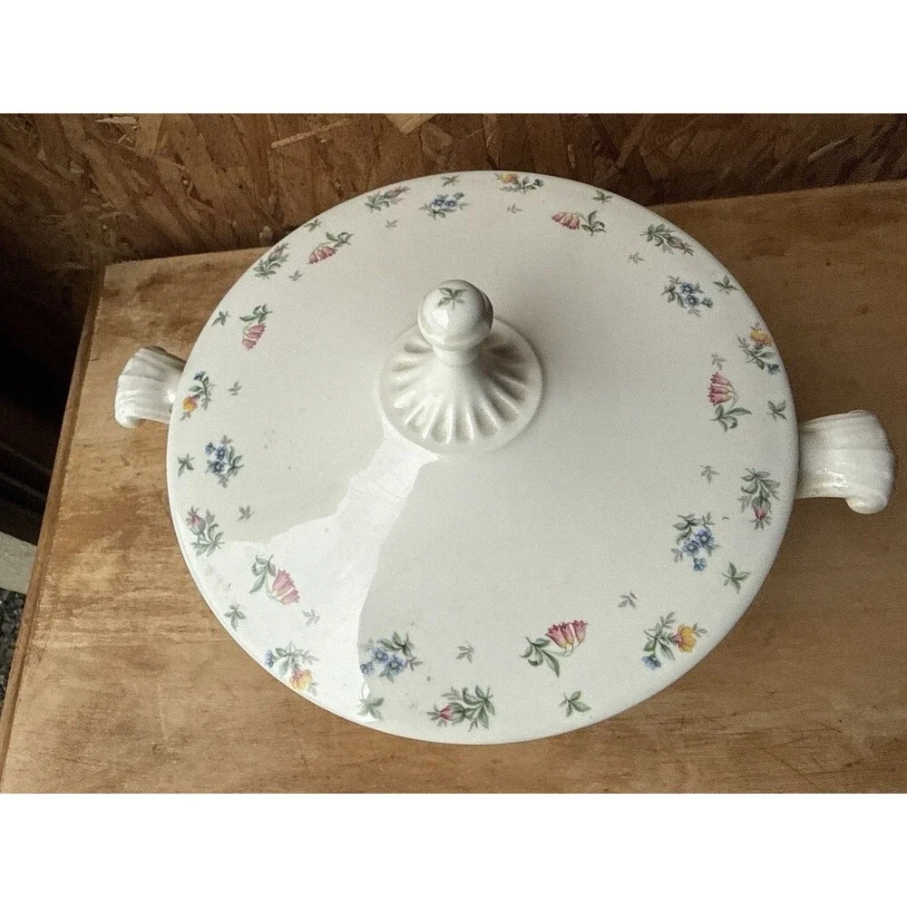 Harmony House Serving Bowl with Lid Made in USA by Hall China Vintage